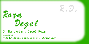 roza degel business card